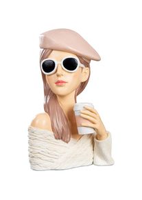 Gilde, Gilde Skulptur &raquo;Figur Frau Lady Adeline weiss&laquo; elegante Dame Abendkleid Modefigur Dekoskulptur Wohnaccessoire, wei&szlig;, Kunstharz, B/H/T: 17,5 cm 