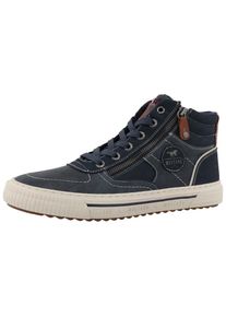 Mustang Shoes, Unisex, Sneaker &raquo;Masha&laquo; High Top Sneaker, Schn&uuml;rboots mit Reissverschluss, navy, 48, Sportiver Schn&uuml;rboos mit seitlichem 