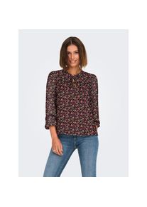 Only, Unisex, Only Chiffonbluse &raquo;ONLDITSY L/S BLOUSE WVN&laquo; Kunstfaser, regular fit, schwarz mirna ditsy, XS, Elegante Bluse von Only