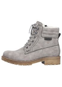 Rieker, Unisex, Winterstiefelette mit Schn&uuml;rung und wasserabweisender TEX-Membran, grau, 41, Modische Stiefelette mit Schaftrandpolsterung