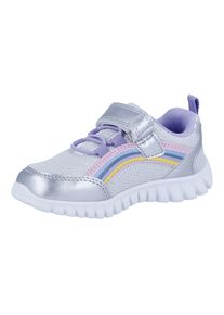 Richter, Unisex, Slip-On Sneaker &raquo;Wallaby&laquo; Klettschuh mit Regenbogen-Motiv, Gr&ouml;ssenschablone zum Download, silberfarben, multi, 27, Slip-On Sneaker 