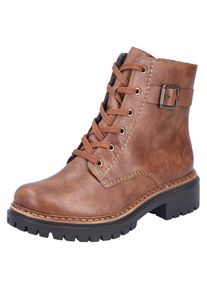 Rieker, Unisex, Schn&uuml;rboots , Winterstiefel, Boots mit kontrastfarbener Rahmennaht, braun, 41, Schn&uuml;rboots von Rieker mit praktischem 