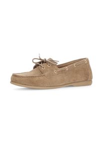 Gabor, Unisex, Bootsschuh , Flats, Schlupfschuh, Slipper, mit Mokassinnaht, braun, 35, Trendiger Bootsschuh mit Schn&uuml;rung