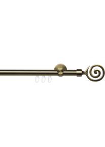 Liedeco, Gardinenstange &raquo;Innenlaufgarnitur 20 mm Blues Eric&laquo; &Oslash; 20 mm 1 l&auml;ufig-l&auml;ufig Fixmass Gardinenstange Komplett, messingfarben, antikgoldfarben, 