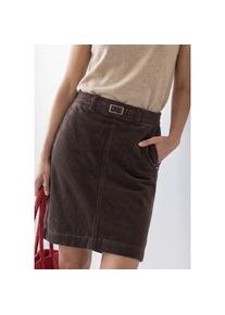 Street One, Unisex, Street One Minirock Sommerrock / Cordrock mit Schnallendetail, schwarz coffee, 42, Cord-Rock von Street One