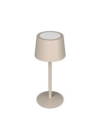 Novel Akku-Tischleuchte , Beige , Metall , Uni , 74 mm , rund , warmweiss , 22 cm , RoHS, CE , Touch-Schalter (on/off), tragbar, Ladeanzeige, aufladbar &uuml;ber USB , Lampen & Leuchten, Innenbeleuchtung, Tischlampen, Akku-Tischlampe