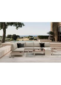 Ambia Garden Loungegarnitur , Braun, Beige , Metall, Kunststoff, Textil , 4-teilig , F&uuml;llung: Polyester,Schaumstoff , einzeln stellbar , 329x245 cm , gastro- und objekttauglich , Gartenm&ouml;bel, Loungem&ouml;bel, Lounge-Serien