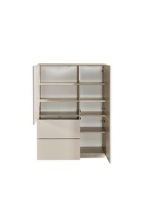 Mid.you Highboard , Kaschmir , Holzwerkstoff , 7 F&auml;cher , 2 Schublade(n) Schubladen , 103x142x38 cm , Kleinm&ouml;bel, Kommoden, Highboards