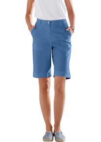 Damen Jeansbermudas mit Dehnbund hinten blau