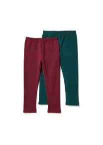 Tchibo - 2 leggings thermiques pour enfant avec int&eacute;rieur gratt&eacute; - taille: 122/128 - bordeaux