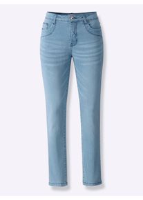 WITT Damen 7/8-Jeans mit Passformsattel, blue-bleached, Gr&ouml;&szlig;e 24, 81% Baumwolle, 17% Polyester, 2% Elasthan