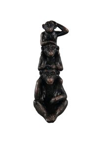 Mirrors and More, Mirrors and More Dekofigur &raquo;ABU&laquo; Dekofigur in Affenform, schwarz, Polyresin, B/H/T: 15 cm x 35 cm