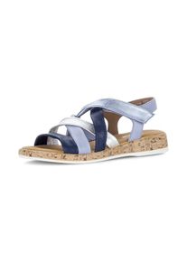 Gabor, Unisex, Riemchensandale &raquo;Rhodos&laquo; Sandalette, Sommerschuh im Kontrast-Look, G-Weite, marine, 38, Sommerschuh mit regulierbarem Klettverschluss