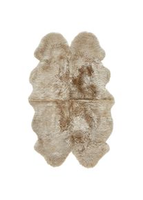 Linea Natura Schaffell , Beige , Fell , Schaf , Tierform , 110x180 cm , Bsci , platzsparend , Teppiche & B&ouml;den, Teppich, Schaffell & Kuhfell