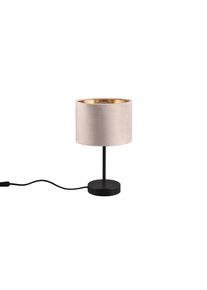 Trio Leuchten Tischleuchte Julieta , Beige , Metall, Textil , 20 cm , Lampen & Leuchten, Innenbeleuchtung, Tischlampen, Tischlampen