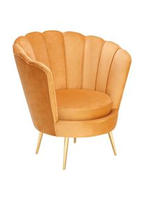 Xora Sessel , Goldfarben, Currygelb , Metall , 83x87x76 cm , Wohnzimmer, Sessel, Sessel