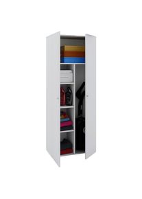 Mid.you Mehrzweckschrank , Weiss , Holzwerkstoff , 4 F&auml;cher , 70x178x40 cm , Waschk&uuml;che, Mehrzweckschrank