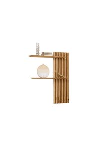 Linea Natura Wandpaneel , Eichefarben , Holz , Eiche , massiv , 120x20x80 cm , FSC 100% , Wohnzimmer, Wohnwand, Wohnwand- Serien