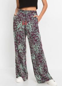 Palazzo-Hose aus flie&szlig;ender Viskose in lila, Gr&ouml;sse 52, bonprix