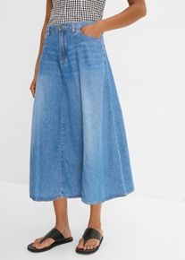 Leichter Jeansrock mit verstellbarem Bund in blau, Gr&ouml;sse 38, 100% Baumwolle, bonprix