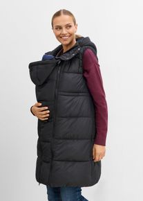 Lange 3-in-1 Umstandsweste mit Trageeinsatz (2-tlg Set) in schwarz, Gr&ouml;sse 50, bonprix