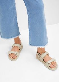 Sandalen mit leicht geformtem Fu&szlig;bett in beige, Gr&ouml;sse 39, bonprix
