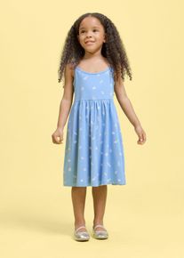 Jerseykleid aus reiner Bio-Baumwolle (2er Pack) in blau, Gr&ouml;sse 128, 100% Baumwolle, bonprix