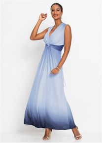 Jerseykleid mit Drapierung in blau, Gr&ouml;sse 48/50 (XL), bonprix