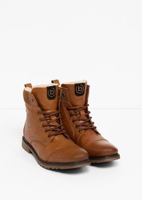 Gef&uuml;tterte Bugatti Schn&uuml;rboots in braun, Gr&ouml;sse 41, bonprix