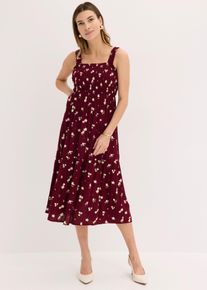 Midikleid aus Viskose in rot, Gr&ouml;sse 52, bonprix