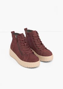 Jana High-Top-Sneaker mit Plateau-Sohle in rot, Gr&ouml;sse 38, bonprix