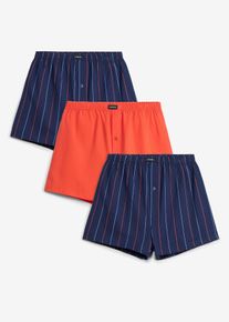 Boxershorts weit (3er Pack) in blau, Gr&ouml;sse 6 (L), 100% Baumwolle, bonprix