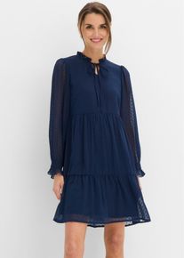 Minikleid in blau, Gr&ouml;sse 44, bonprix