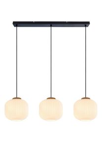 Collett's Monde H&auml;ngeleuchte , Weiss , Holz, Metall, Glas , Kautschukholz , Hartholz , Abstraktes , 20x120x84.5 cm , RoHS, CE , Lampen & Leuchten, Innenbeleuchtung, H&auml;ngelampen, Pendelleuchte