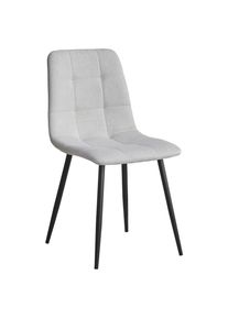 Stylife Stuhl , Schwarz, Greige , Metall, Textil , konisch , 45x87x54 cm , Esszimmer, Stuhl, Esszimmerst&uuml;hle