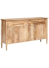 Livetastic Sideboard , Naturfarben , Holz , Mangoholz,Mangoholz,Mangoholz , massiv,massiv,massiv , 2 F&auml;cher , 2 Schublade(n) Schubladen , 160x90x40 cm , Kleinm&ouml;bel, Kommoden, Sideboards
