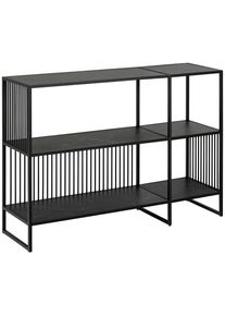 Mid.you Kommode , Schwarz , Metall, Holzwerkstoff , 2 F&auml;cher , 120x83x35 cm , Kleinm&ouml;bel, Kommoden, Kommoden