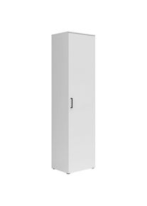 Carryhome Mehrzweckschrank , Weiss , Kunststoff , 4 Einlegeb&ouml;den + 1 Konstuktionsboden F&auml;cher , 50x195x40 cm , FSC MIX , stehend , Waschk&uuml;che, Mehrzweckschrank