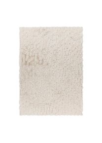 Hochflorteppich , Creme , Textil , Struktur , rechteckig , 160x230 cm , Oeko-Tex&reg; Standard 100 , f&uuml;r Fussbodenheizung geeignet , Teppiche & B&ouml;den, Teppich, Hochflorteppiche & Shaggys