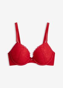 Schalen-BH mit Herzchenspitze in rot, Gr&ouml;sse 70D, bonprix