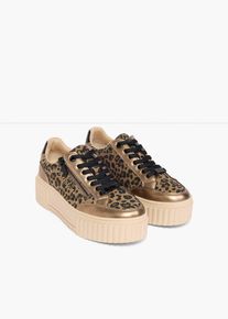 bonprix Marco Tozzi Sneaker im Retrolook in gold leo, Gr&ouml;sse 42, Marco Tozzi