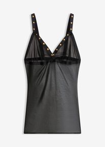 Kleid aus Wetlook in schwarz, Gr&ouml;sse 36/38 (S), bonprix