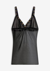 Kleid aus Wetlook in schwarz, Gr&ouml;sse 48/50 (XL), bonprix