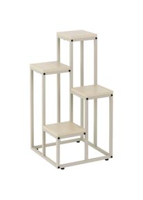 CARRYHOME Blumenst&auml;nder , Kaschmir, Eiche Bianco , Metall, Holzwerkstoff , 34x67x34 cm , Wohnzimmer, Wohnzimmertische, Blumentische