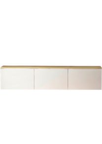 Mid.you Lowboard , Weiss, Honigeiche , Holzwerkstoff , 160x35x32 cm , h&auml;ngend, Beleuchtung , Wohnzimmer, TV M&ouml;bel, Lowboards, Lowboards h&auml;ngend