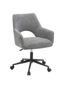 Livetastic Drehstuhl , Schwarz, Dunkelgrau , Metall, Textil , Drehkreuz , 59x83-90x61.5 cm , Sitzfl&auml;che 360&deg; drehbar, inklusive Armlehnen , B&uuml;rom&ouml;bel, B&uuml;rost&uuml;hle, Drehstuhl