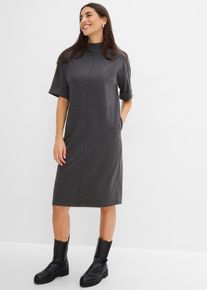 Jerseykleid in grau, Gr&ouml;sse 56/58 (3XL), bonprix