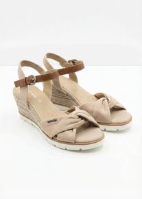Tom Tailor Keilsandaletten in Bast-Optik in beige, Gr&ouml;sse 41, bonprix