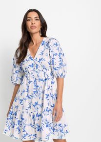 Minikleid aus reiner Baumwolle in weiss, Gr&ouml;sse 40, 100% Baumwolle, bonprix