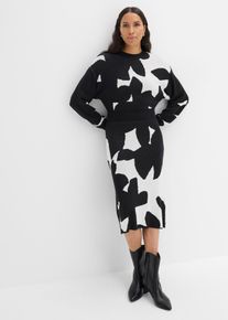 Strickkleid in schwarz, Gr&ouml;sse 36/38 (S), bonprix